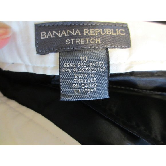 BANANA REPUBLIC BLACK PANTS SIZE 10 STRAIGHT  LEG STRETCH - Picture 4 of 4